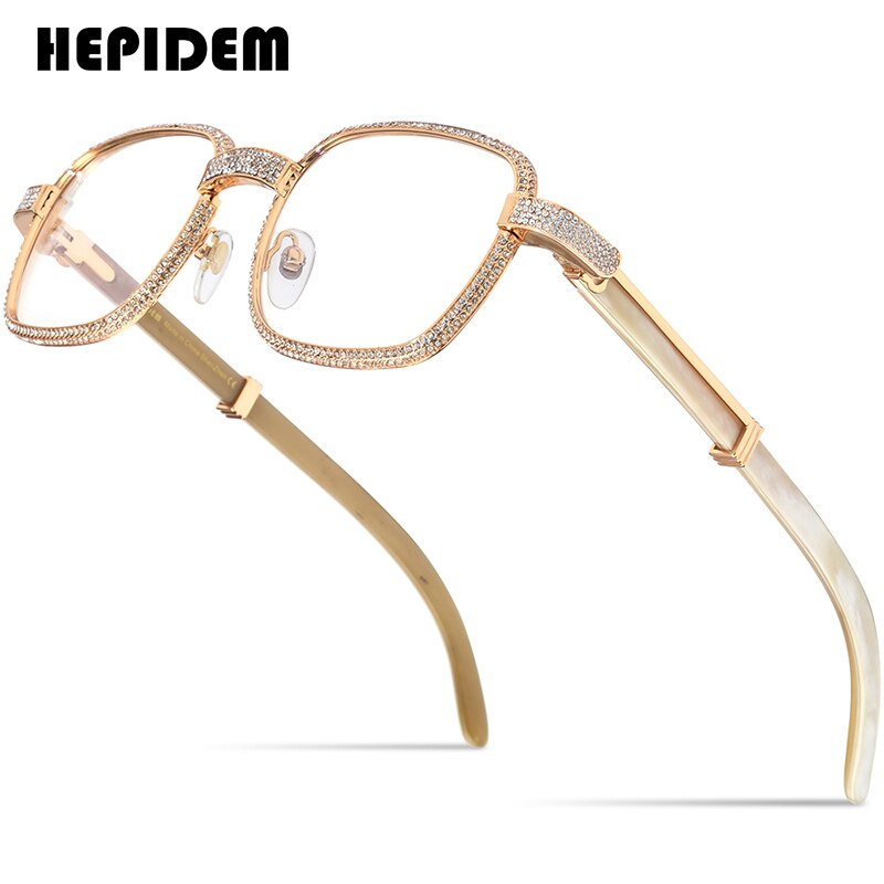 Cartier buffalo horn glasses with diamonds on sale