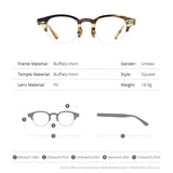 HEPIDEM Buffalo Horn Eyeglasses H0030