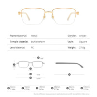 HEPIDEM Buffalo Horn Eyeglasses 0035